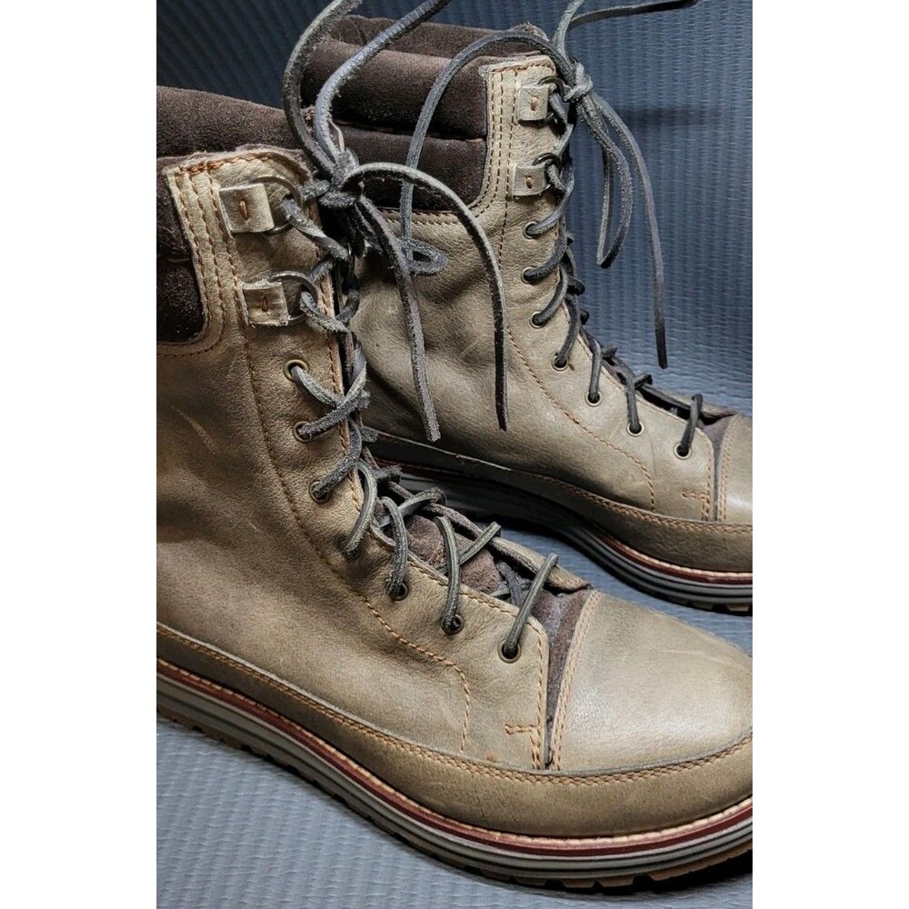 Cole Haan Lockridge Boots Women Size 9.5 Brown Waterproof Leather Combat Hiker - Picture 9 of 9